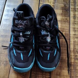Puma Black Sneakers with Blue Highlights
